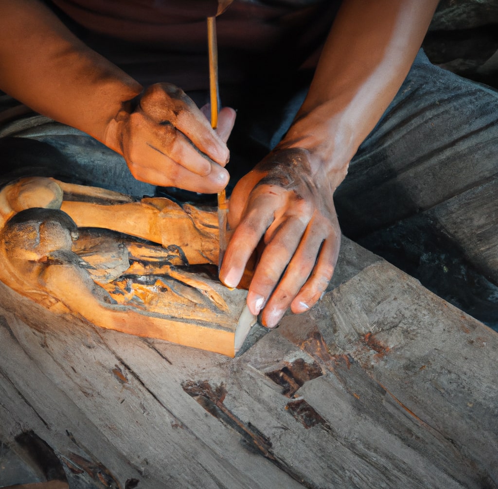 Laos Wood Carving