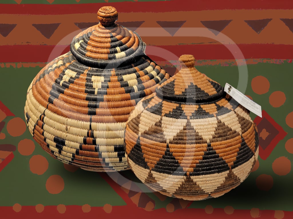 Basket weaving crafts from South Africa