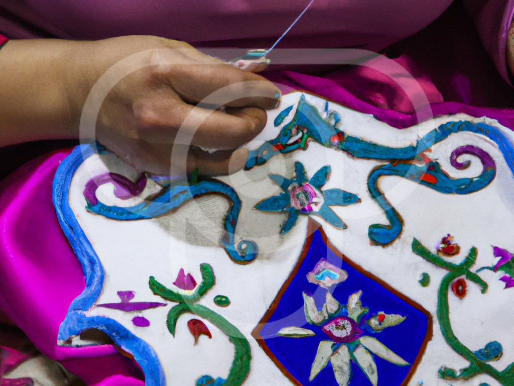 Embroidered fabric from Uzbekistan