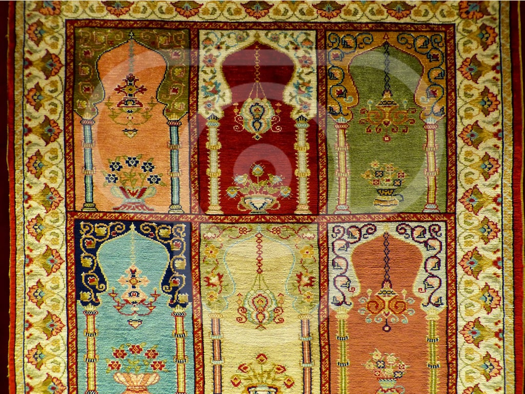 Uzbek silk carpets