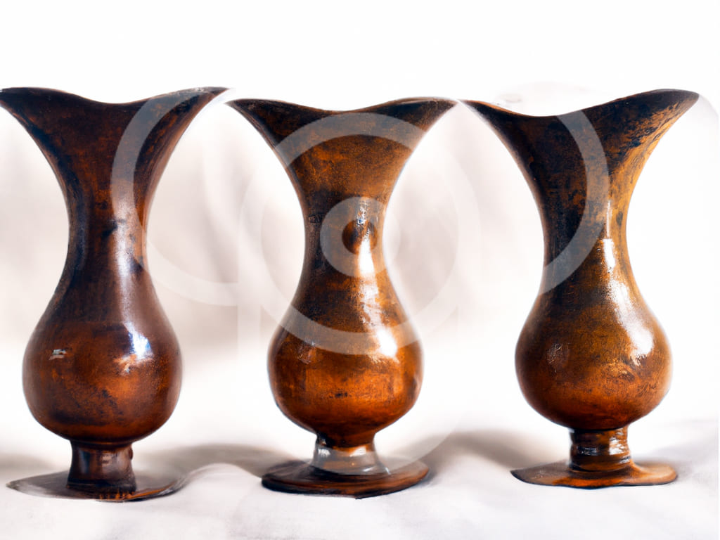 Unique Hungarian Horn Craft Vases