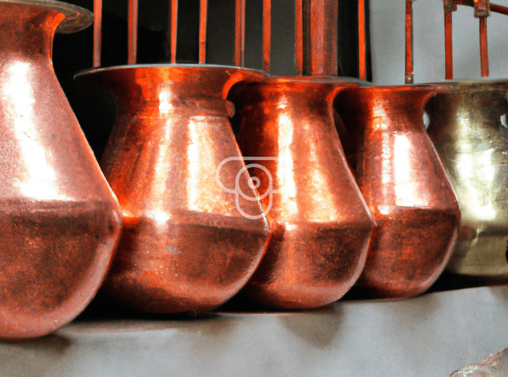 Handmade copper vases from Azerbaijan