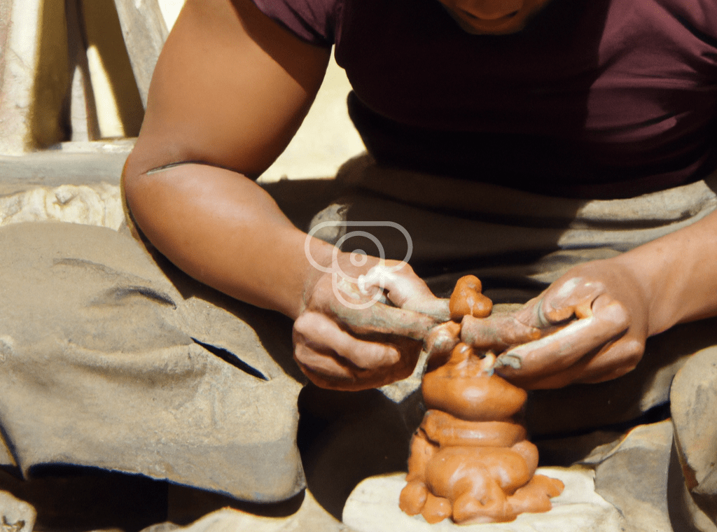 Jim zo clay sculpture in Bhutan