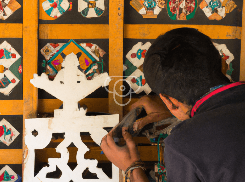 Patra or woodcarving in Bhutan